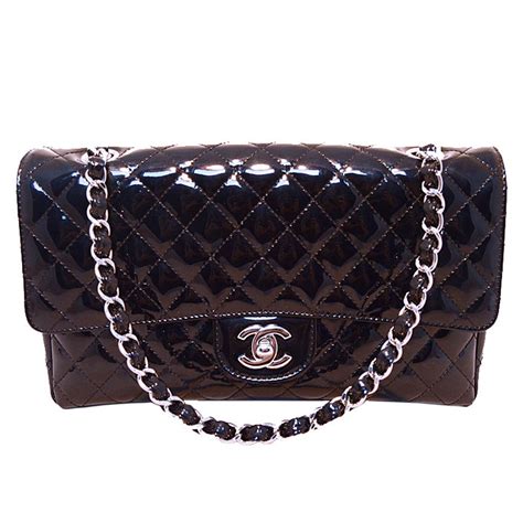 chanel flap patent leather|chanel patent leather shoulder bags.